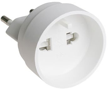 Solera 88U - Adaptador europeo-universal bipolar 10A 250V~. Adaptador de viaje.. Sólo unitario.