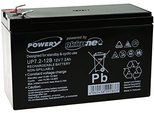 Powery Batería de Gel para SAI APC Power Saving Back-UPS Pro 550