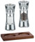 Zassenhaus Set Salzmühle & Pfeffermühle Aachen Acryl 14 cm & Untersetzer Eiche eckig