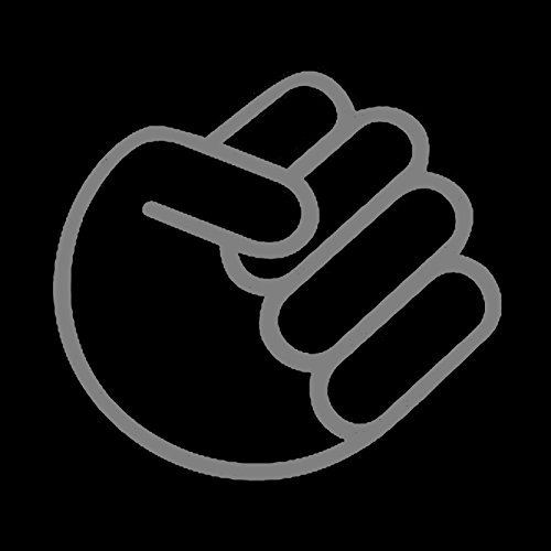 greestick Aufkleber Faust 13x11cm Silber by Sticker Fist Biker Hand Wanderlust Decal Vinyl