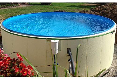 conZero Komplettes Poolbau-Set/Patentiertes System inkl. Pool Ø 4,50 x 1,35 m Rundpool für Erdeinbau