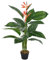 vidaXL Strelitzia Artificiale con Vaso Realistico Pianta Finta per Interni Decorazione Floreale Rosso 100 cm in Plastica e Poliestere