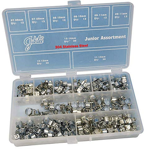 Jubilee JA165SS Junior Clips Kit (165 Pieces) in Stainless Steel SS304