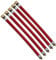 Laxzo ® 5X Bike Pump Valve Adaptor Valve Connector Bicycle Cycle Car Flexible Pump Presta Inflator Air Pump Hose Adapter Replacement Pump Adapter Valve Converter Set - Red