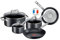 Tefal C55654 PROGRADE - Juego de sartenes para inducción (8 unidades, 26 cm + 30 cm, cacerola de 24 cm, cazo de 20 cm + 18 cm, apto para lavavajillas)