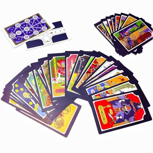 LADAMI JoJo's Bizarre Adventure Tarot-Karten- 31 Pcs Anime Tarot Brettspiel Wahrsagerei Unterhaltung Party Brettspiel