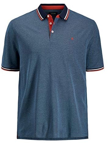 Jack & Jones T-Shirt Herren, Blau - Rot - Weiß, 5XL Große Größen
