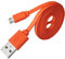 Adhiper Flip 3 USB Câble Micro USB Orange Convient pour Fast Flat Cable Câble d'alimentation compatible Convient pour JBL Flip 2 Flip 3 Flip 4 Haut-parleur et UE Boom 22AWG Android (1M/Orange)