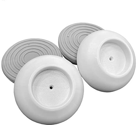 BOMI 4er Set Elefantenfüße Wandschutzpads für Türgitter | Hochwertiges Zubehör für Schutzkinder | Ohne Bohren & zum Klemmen | Ideal für Stiegengitter | Kindersicherung in Weiß