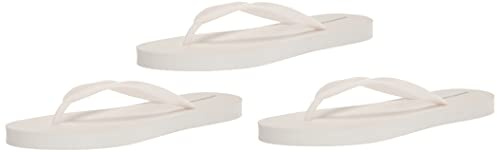 Amazon Essentials Tongs Femme, Lot de 3, Blanc Vif, 42 EU