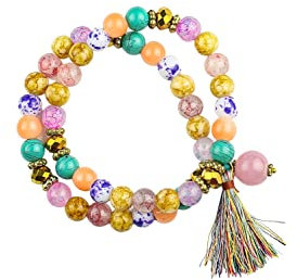 collezione alessandro Armband NewDelhi aus echten Glasperlen