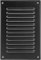 Vent Systems - 16,5 x 24 cm – Schwarz – Metall-Lüftungsabdeckung – rechteckige Soffiten-Lüftungsgitter – Gitterabdeckung – eingebauter Insektenschutz – HVAC-Lüftungsöffnungen für Badezimmer
