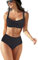NLAND Costume da Bagno Donna Vita Alta Bikini Due Pezzi Push Up Costumi Piscina Floral Swimwear Imbottito Spiaggia (Nero,S)