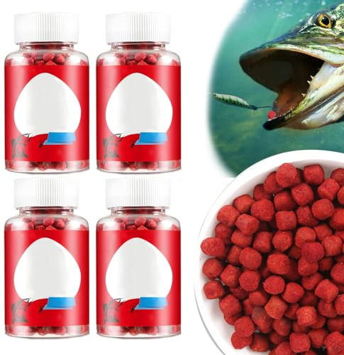 Magic Baits Universal Lockstoff Angeln Duftköder Outdoor Angeln Zubehör, Karpfen Futter Frisch und Feucht,40g Karpfen Futter Faule Pellets Schnelles Anschließen für Alle Süßwasserfische (4 Stück)