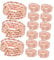 Healeved 30 Pcs Rose Gold Metal Hair Jewelry Dreadlock Braiding Beads Filigree Tube Hair Cuffs for Women Girls