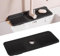 Volminex 6° Slope Kitchen Sink Splash Guard Mat, Silicone Faucet Mat Foldable, Faucet Handle Drip Catcher Tray, Draining Pad Around Tap for Kitchen Bathroom (Black, 45 cm)