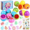 Tatxmalv 12 Stück Stempel Set, Oster Stempel Kinder, Osterstempel Spielzeug für Ostereier Jagd Spiel, Ostern Selbstfärbend für Partygeschenke Osternspielzeug