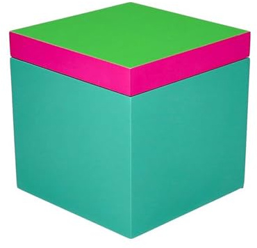 Gift Company Neo, Box, S(13x13x13cm), 3 farbig, neon grün/neon pink/türkis