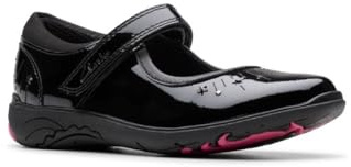 Clarks Relda Wish Mj Black Patent Kids Girls School Shoes 8216-37G