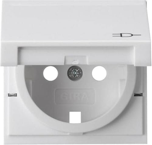 Gira 092203 Abdeckung Schuko Klappdeckel System 55, reinweiß