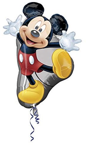 Amscan 2637301 - Super Shape Folienballon Micky, Größe 55 x 78 cm, Heliumballon, Geburtstag, Dekoration