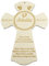GRAVURZEILE Taufkreuz aus Holz mit Gravur des Namen Taufspruch Geburtsdatum Taufdatum | Geschenk zur Taufe & Geburt | Taufgeschenk | Personalisiert | Größe 28 x 30 cm