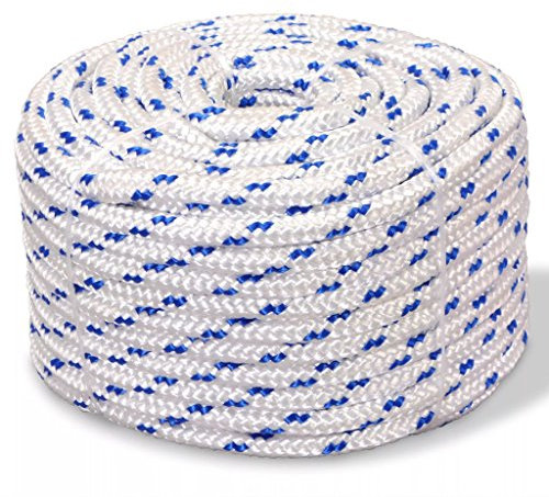 Tidyard Cuerda de Polipropileno para Navegar Pasear en Barco o Navegar,Grosor 10mm,Longitud 50m,Blanco