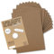50x Vintage Kraftpapier - DIN A5-21 x 14,8 cm - nachhaltiges natur-braunes Recycling-Papier, 300 g/m² - ökologisch Bastel-Karton Einzel-Karte - NEUSER PAPIER