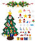 Viilich Sapin de Noël en Feutrine 100cm pour Enfants - 33 Ornements Détachables - Décoration Murale pour Porte et Vitrine