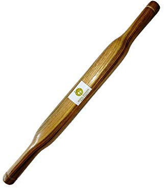 Wooden Rolling PIN BELAN ROTI CHAPATI Bake Cake Maker Rolling PIN BELAN Handmade from ONE Piece of Wood 14 inch (Teak 1)