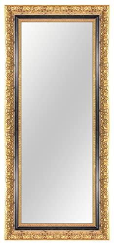 Online-GalleryKing Wandspiegel nach Maß 60 x 80 cm Gold Schwarz Barock Shabby Vintage für | Flur | Badezimmer | Wohnzimmer | Schlafzimmer | Spiegel Rahmen OGK-EH32