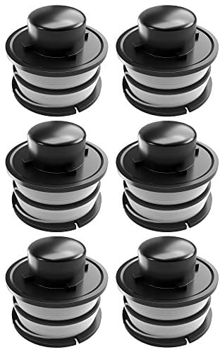 Grizzly Tools Doppelfadenspule Spule Ersatzspulen-Set 6 teilig mit Tippautomatik für GRIZZLY Elektro Rasentrimmer ET 3500 ET 350 Set ERT 3525