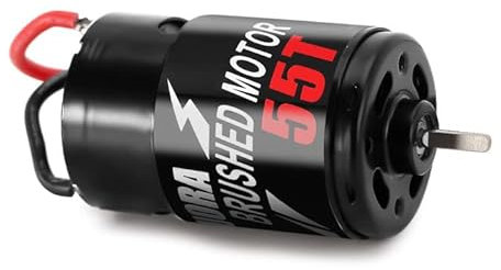 INJORA 550 RC Brushed Waterproof Motor 21T Gebürsteter Wasserdichter Motor für 1/10 Crawler Axial SCX10 AXI03007 JL 90046 Traxxas TRX4 TRX6 RC Car Boat(55T)