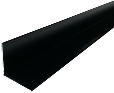 HOMEWELL - Cornière en aluminium 30mm x30mm x1.3mm, lg 1000mm (Laqué noir mat)