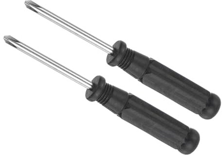 CoCud Mini Phillips Screwdriver, 4.0mm Size 108mm Length, Carbon Steel Small Cross Head Screwdrivers with Anti-Slip Black Handle - (Applications: for Glasses, Watch or Laptop), 2-Pieces