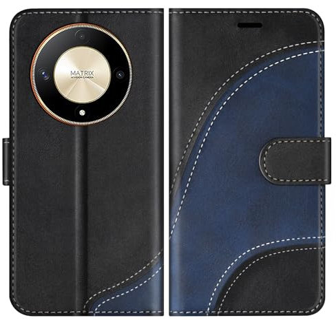 BoxTii Cover per Honor Magic 6 Lite 5G / Honor X50 / Honor X9B, Custodia in PU Pelle Portafoglio, Magnetica Cover a Libro con Slot per Schede per Honor Magic 6 Lite 5G / X50 / X9B, Nero