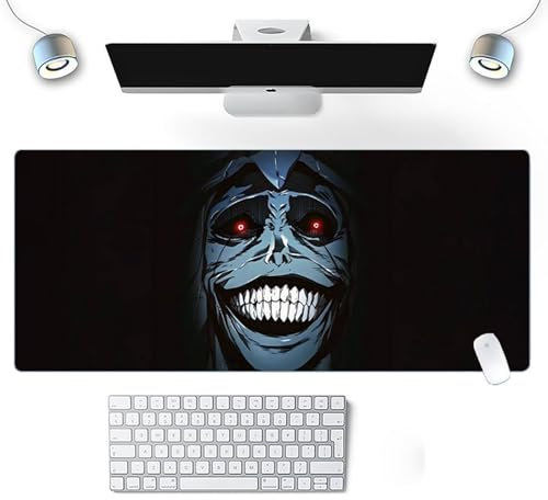 Solo Leveling Shadow Monster Japanisches Anime-Mauspad, 800 × 300 × 3 mm verdickt, wasserdicht, rutschfest, leicht zu waschen, für Desktop, Laptop für Gamer