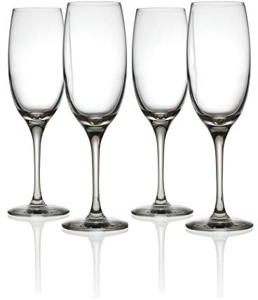 Alessi SG119/9S4 Mami XL Set mit 4 Sektgläsern aus Kristallglas