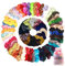 50 Stück Samt Haargummis Scrunchies Elastischer Weich Haarbänder Bunte Haarschmuck Haarseil für Damen Mädchen, Mit 1 Stück Aufbewahrungstasche