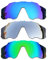 SOODASE Para Oakley Jawbreaker Gafas de sol Azul/Plata/Verde Lentes de repuesto polarizadas