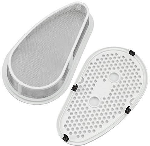 APPLIANCEMATES W10828351 Filtre à peluches et couvercle de rechange pour lave-linge Whirlpool Kenmore Roper Empilable en maille d'acier inoxydable Remplace les pièces 4338557 AP5985829