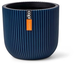 Capi Europe - Blumentopf Kugel Groove Colours - 17x15 - Dunkelblau - Öffnung Ø15 - Blumentopf für drinnen - BGVDB133