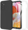MOONESS kompatibel mit Samsung Galaxy A14 4G / 5G Hülle,Handyhülle für Samsung Galaxy A14 4G / 5G mit 2 Stück Schutzfolie,Liquid Silikon TPU Schutzhülle Dünn Backcover - Schwarz