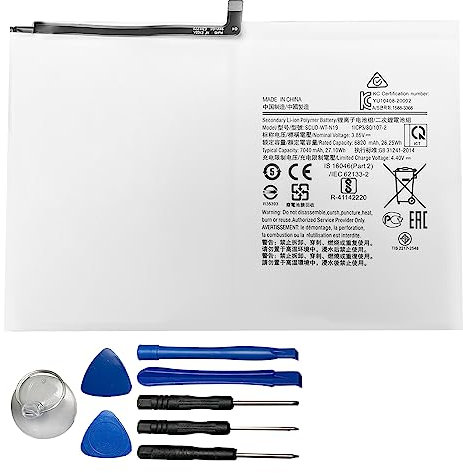 SCUD-WT-N19 - Batería compatible con tablet Samsung Galaxy Tab A7 10.4 (2020) SM-T500 SM-T505 T505N + herramientas (3.85V 26.25Wh 6820mAh)