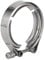 V Band Clamp 2.5 inch, Universal Exhaust Clamp Stainless Steel Coupler Exhaust Muffler Pipe Band Clamp Turbo Exhaust Band Clamp, for Wastegates Blow-Off Valves