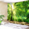 Arsey Wandteppich Wald Wandtuch Baum Wand Teppich Tapisserie Sonnenschein Himmel Wandbehang Gras Natur Landschaft Schöne Wandteppiche Deko Wohnzimmer Schlafzimmer, Grün, 230x180cm