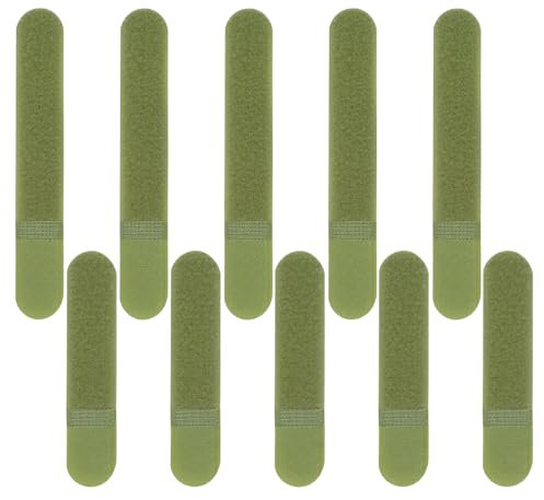 MABAHON 10 bridas para cables para chaleco de caza al aire libre de 120 mm/160 mm, correas autoadhesivas para cables, correa de almacenamiento ajustable (5 piezas de 120 mm y 5 piezas de 160 mm)