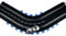 Overdrive-Racing 1m Curbs für Carrera Digital 124 132 Evolution - Kurven Geraden Randstreifen Zubehör, Set:Blau-Weiß (Inkl. Anfang/Ende)