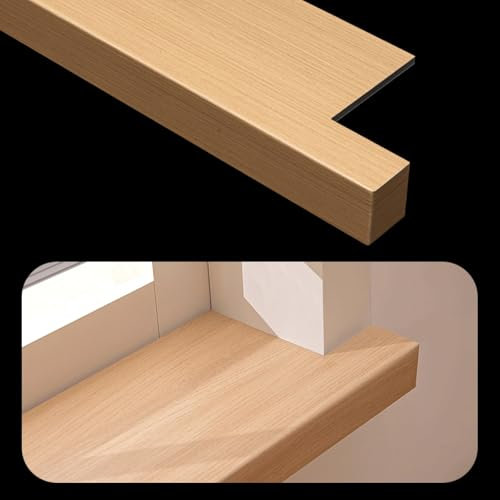SDFVSDF Fensterbank Holzmaserungsleisten für Fensterbankabdeckungen, Öl-/ wasserdichte Küchenfensterbankabdeckung, Fensterbankschutz in Sondergröße(60x10cm/23.6x3.9in)