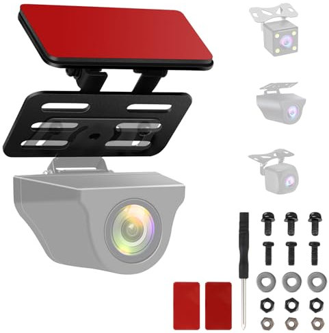 Universal Reversing Camera Metal Bracket Rear Window Holder for Most Rear Camera Dash Cam Rear View Camera Dash Camera Mount Easy Install Adjustment Reverse Camera for ORSKEY, WOLFBOX, REDTIGER